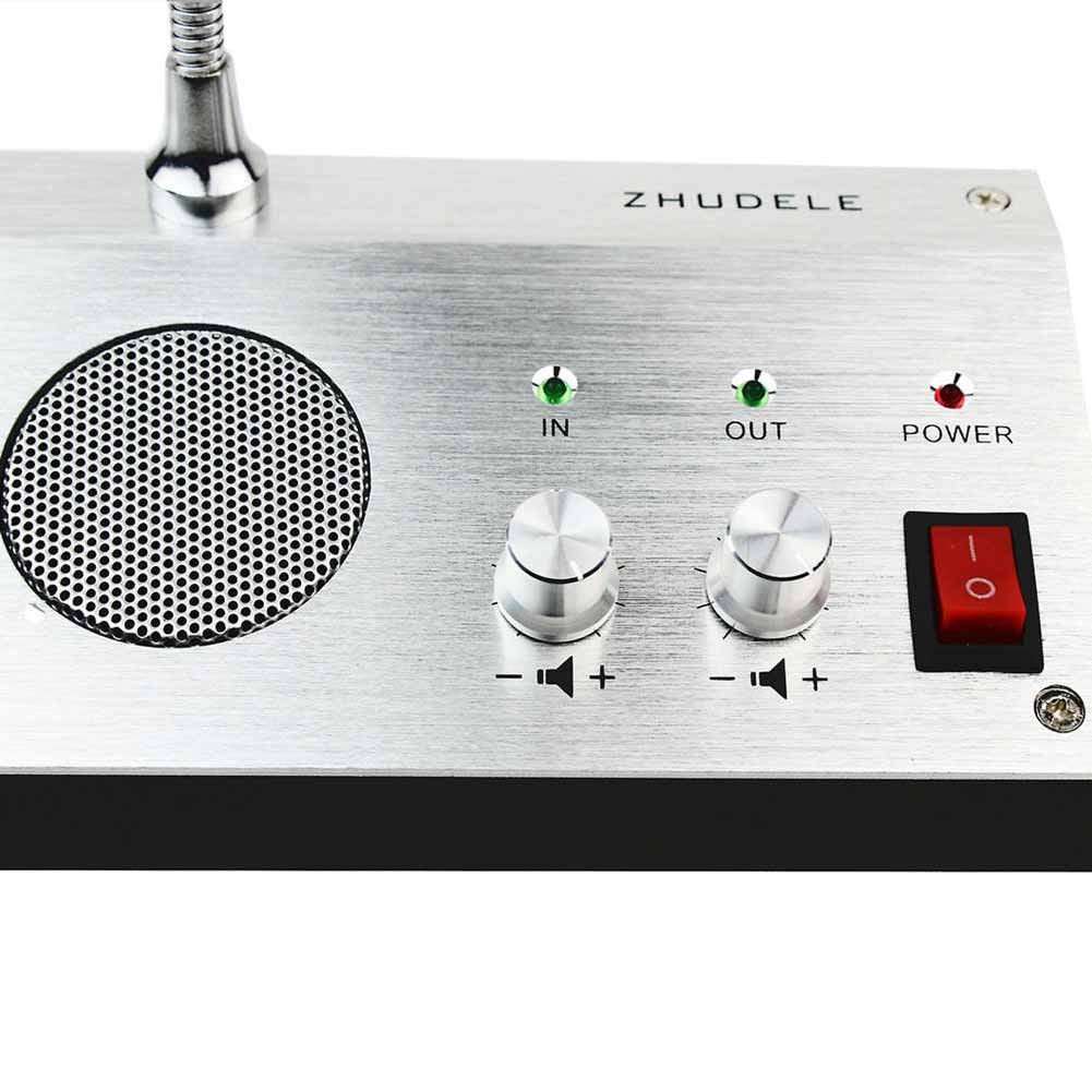 HIGOO ZDL-9908 Bank/Office/Store/Station Counter Window Intercom System, Dual-Way Intercommunication Microphone, Interphone System