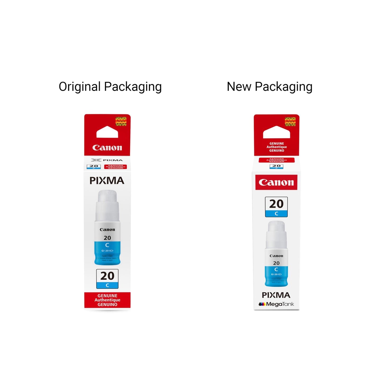 Canon Genuine GI-20 Cyan Ink Bottle, Compatible to PIXMA G6020 and G5020 MegaTank Printers