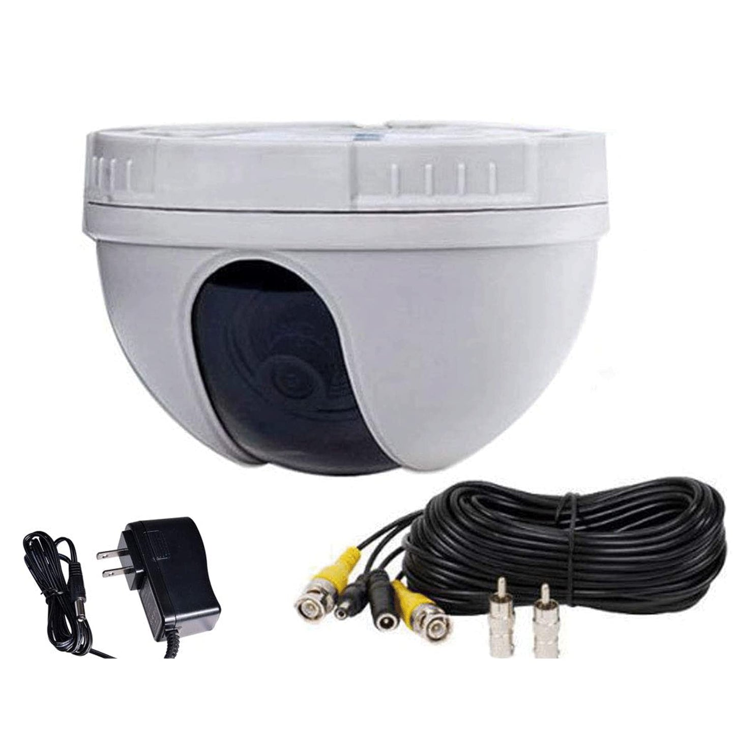 VideoSecu CCTV Dome Security Camera Color CCD Wide Angle 420TVL Home Video Surveillance with Power Supply, Extension Cable and Bonus Warning Decal 1VL