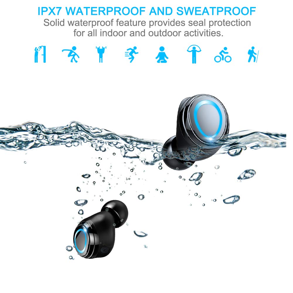 Motast Wireless Earbuds, Bluetooth 5.3 Earbuds 140H Playtime Headphones HD Stereo Noise Cancelling Earphones in Ear with Mic, USB-C Charging Case, IP7