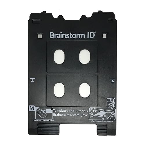 Brainstorm ID Inkjet PVC Card Tray for Canon PIXMA TS80XX, TS81XX, TS90XX, TS91XX Series Printers (Canon M Tray Printers)
