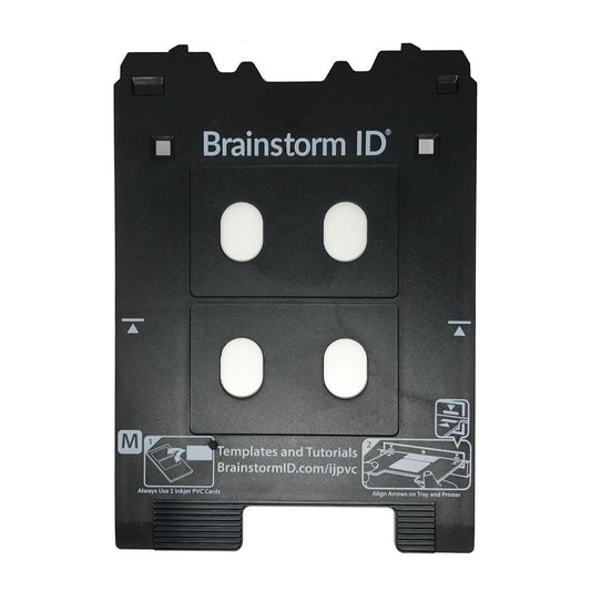 Brainstorm ID Inkjet PVC Card Tray for Canon PIXMA TS80XX, TS81XX, TS90XX, TS91XX Series Printers (Canon M Tray Printers)