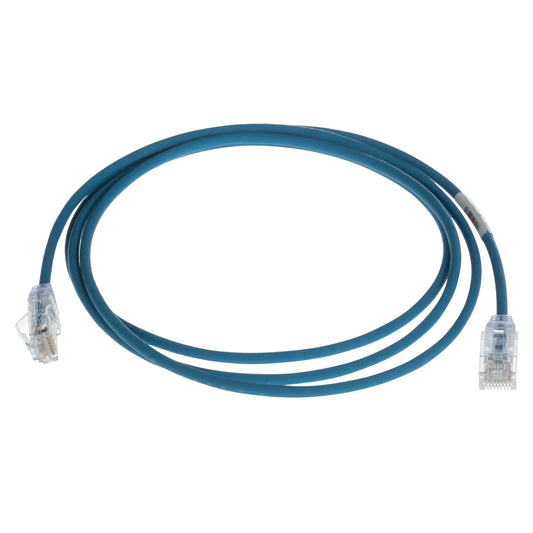 Panduit Cat 6 UTP Patch Cord, 28 AWG Stranded Copper, 5 ft, Blue, RJ45 TX6 Modular Plug, CM/LSZH, RapidID Compatible