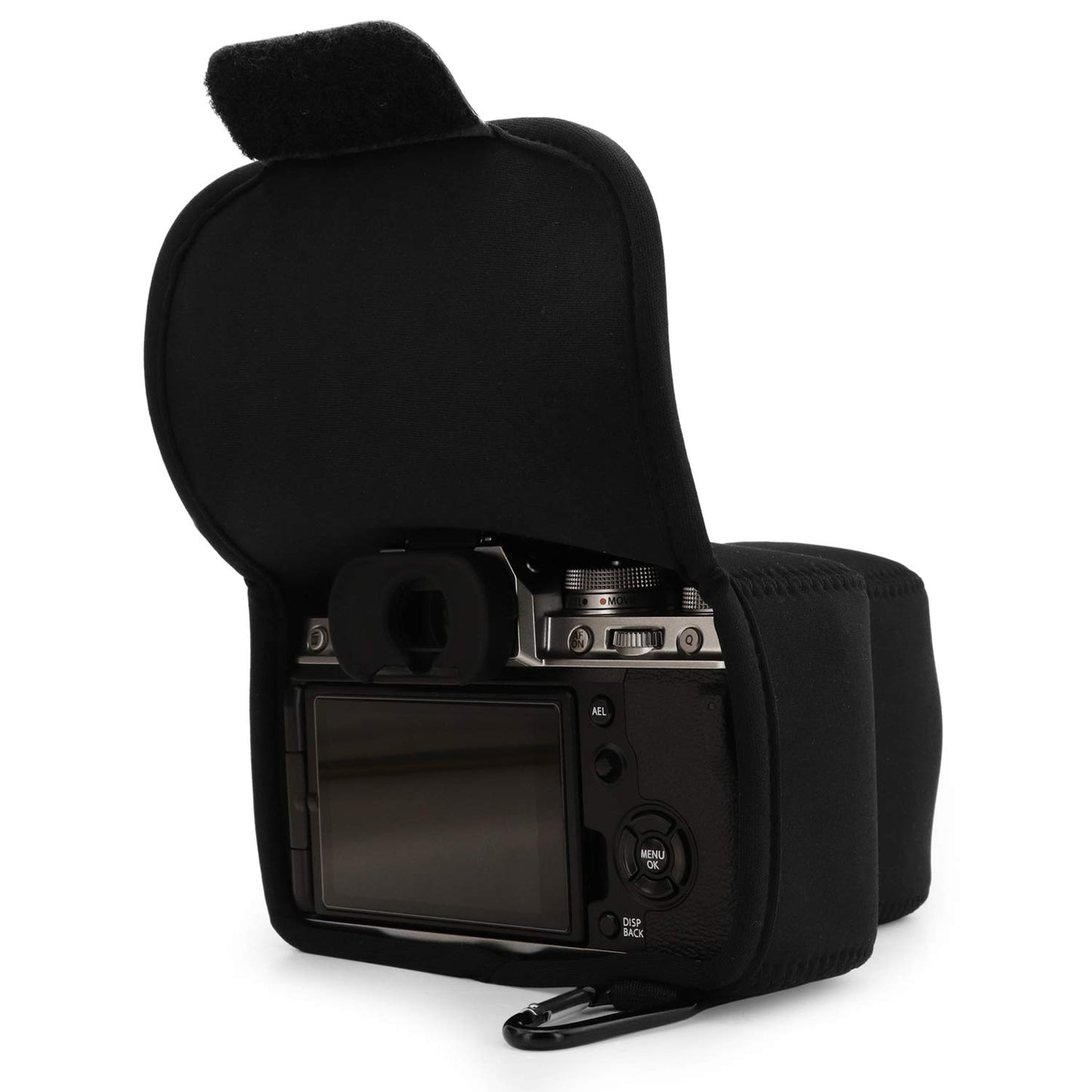 MegaGear MG1916 Ultra Light Neoprene Camera Case Compatible With Fujifilm X-T4, X-T5 (Xf16-80MM) - Black, PU Leather