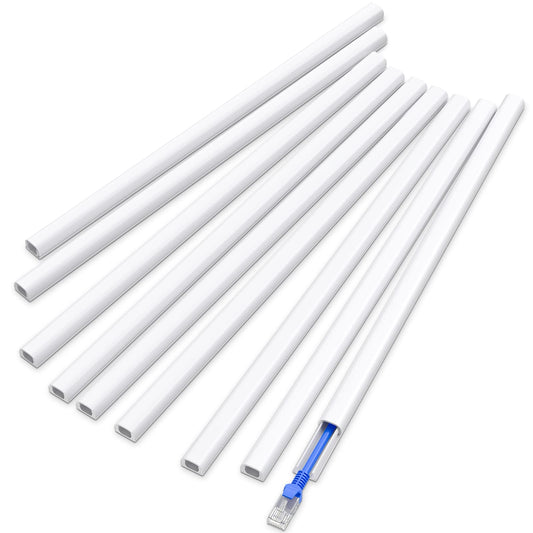 Delamu 128in Cord Hider for 1 Cord, Self-Adhesive Cord Covers for Wires on Wall, Easier Install Wire Covers for Cords on Wall, Cable Wire Hider, Cable