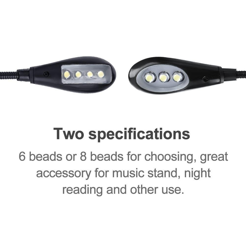 eecoo Clip On Book Light, Adjustable Reading Lamp, LED Eye Care Design for Music Practice, Home Study, Office Use