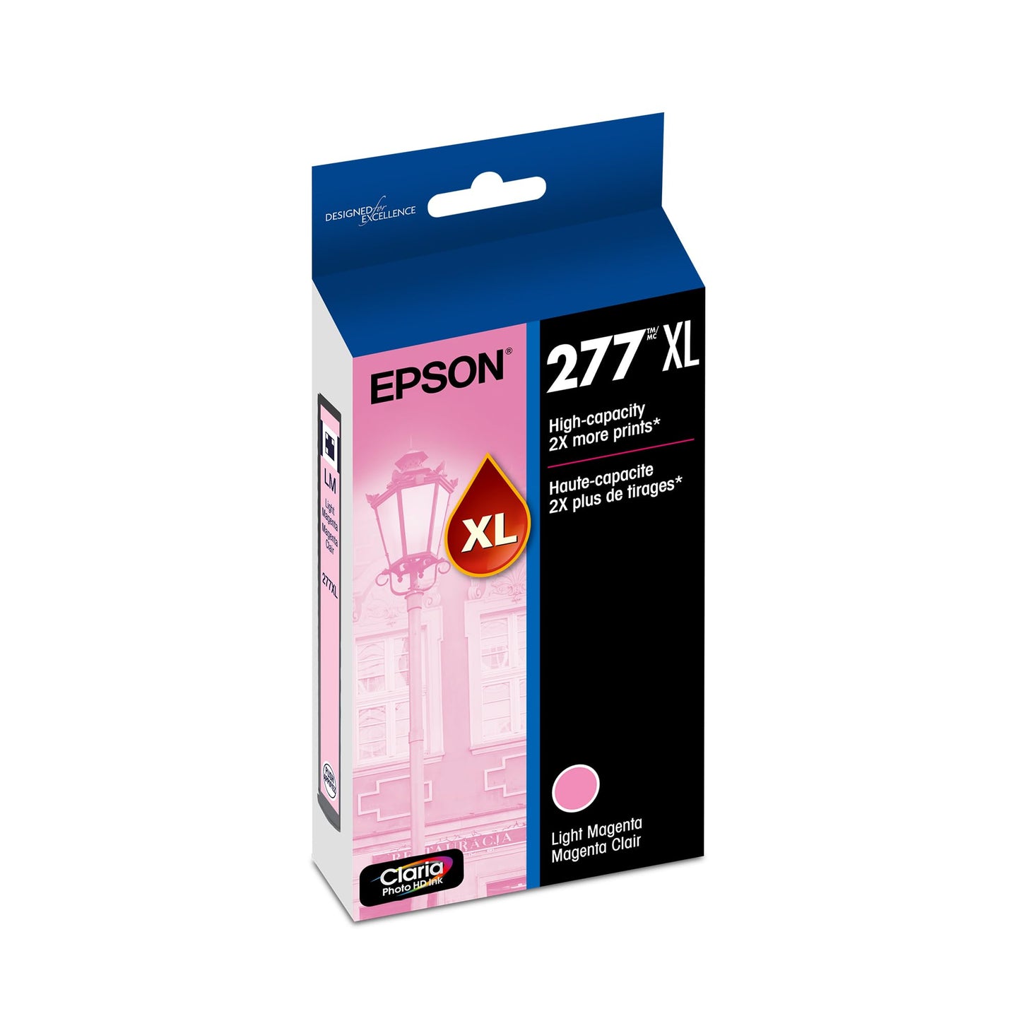 EPSON 277 Claria Photo HD Ink High Capacity Light Magenta Cartridge (T277XL620-S) Works with Expression XP-850 860, 950, 960, 970