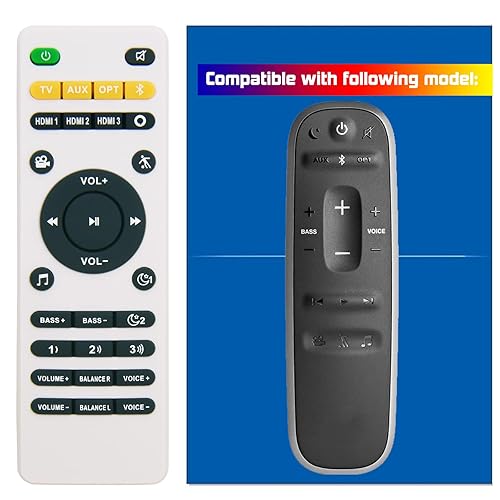 New Remote Control for Polk Audio Surroundbar Soundbar RE6915-1, RE81141, RE69151, RTRE69151, SB1, SB1+, Omni SB1, Omni SB1 +, Omni SB1 Plus, MagniFi