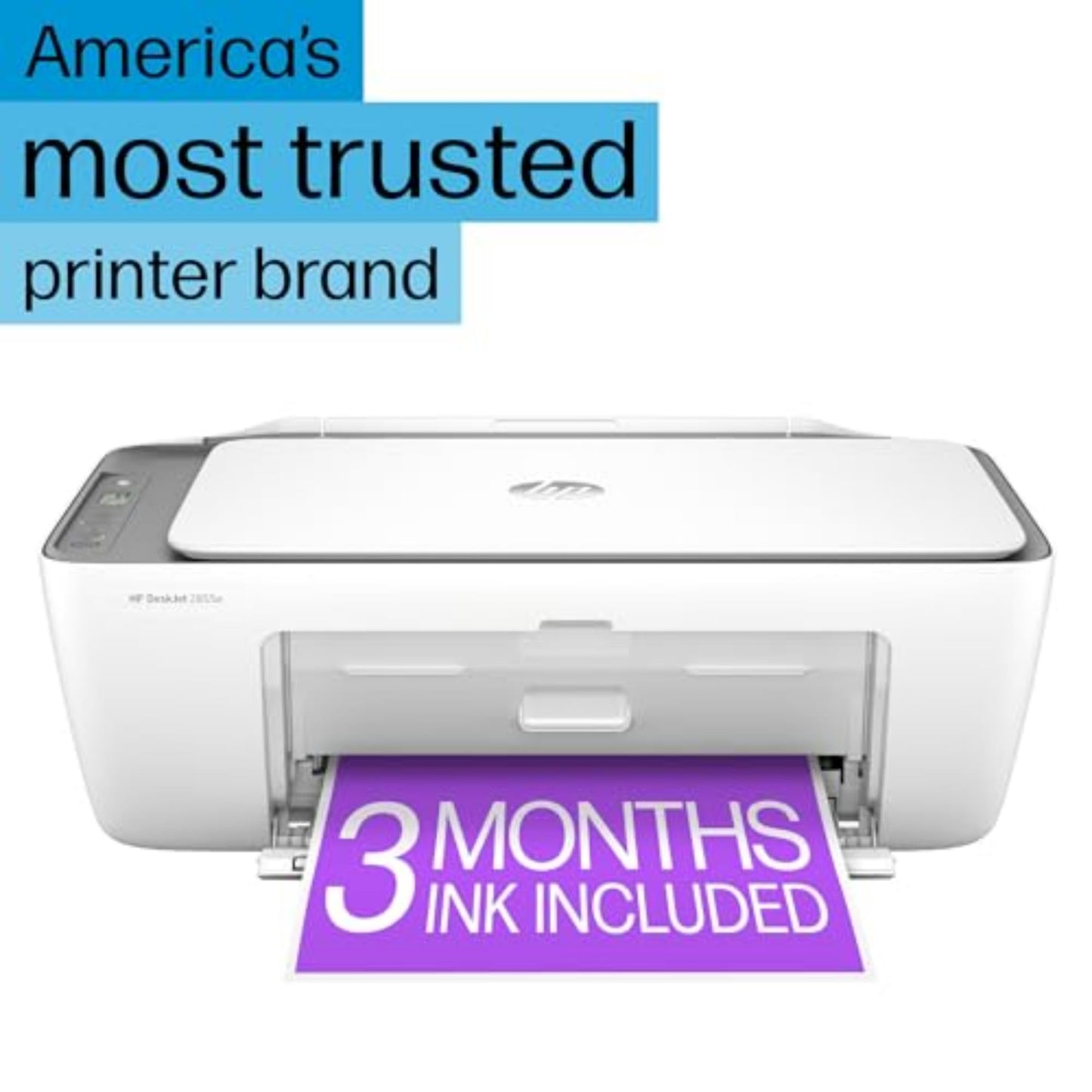HP DeskJet 2855e Wireless All-in-One Color Inkjet Printer, Scanner, Copier, Best-for-Home, 3 Month Instant Ink Trial Included (588S5A) (Renewed)