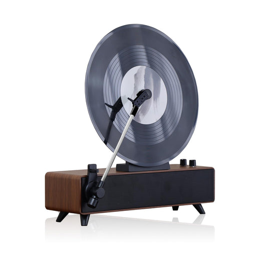 simpnavi Retro Bluetooth Speaker with Vintage Vertical Record Design, Earthy Aesthetic Home Decor for Kitchen, Bedroom, Apartment, Desk & Shelf