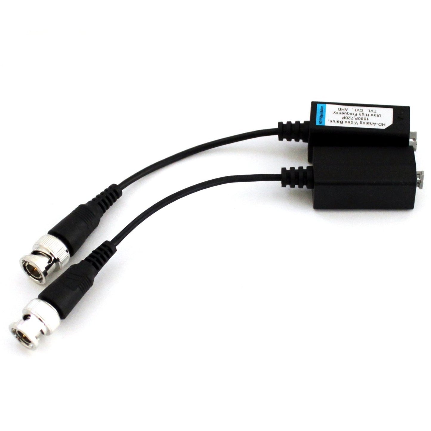 HDVD Surge-Protected 1 Pair HD-CVI/HD-TVI/AHD/Analog Hybrid Passive Balun - Video-only: Coax to Twisted Pair with Push-Pin Terminal