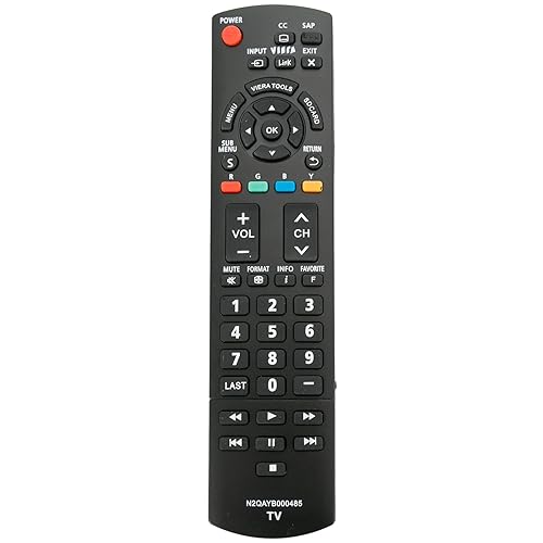 N2QAYB000485 Replace Remote Control fit for Panasonic 32" ~ 85" LED LCD Plasma Viera TV TC-42LD24 TC-42LS24 TC-42PS14 TC-54PS14 TH-32LRU5 TH-42LRU50