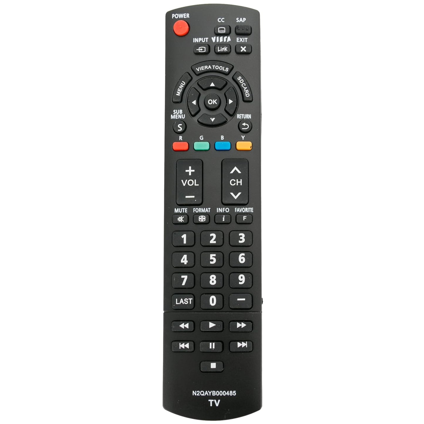 N2QAYB000485 Replace Remote Control fit for Panasonic 32" ~ 85" LED LCD Plasma Viera TV TC-42LD24 TC-42LS24 TC-42PS14 TC-54PS14 TH-32LRU5 TH-42LRU50