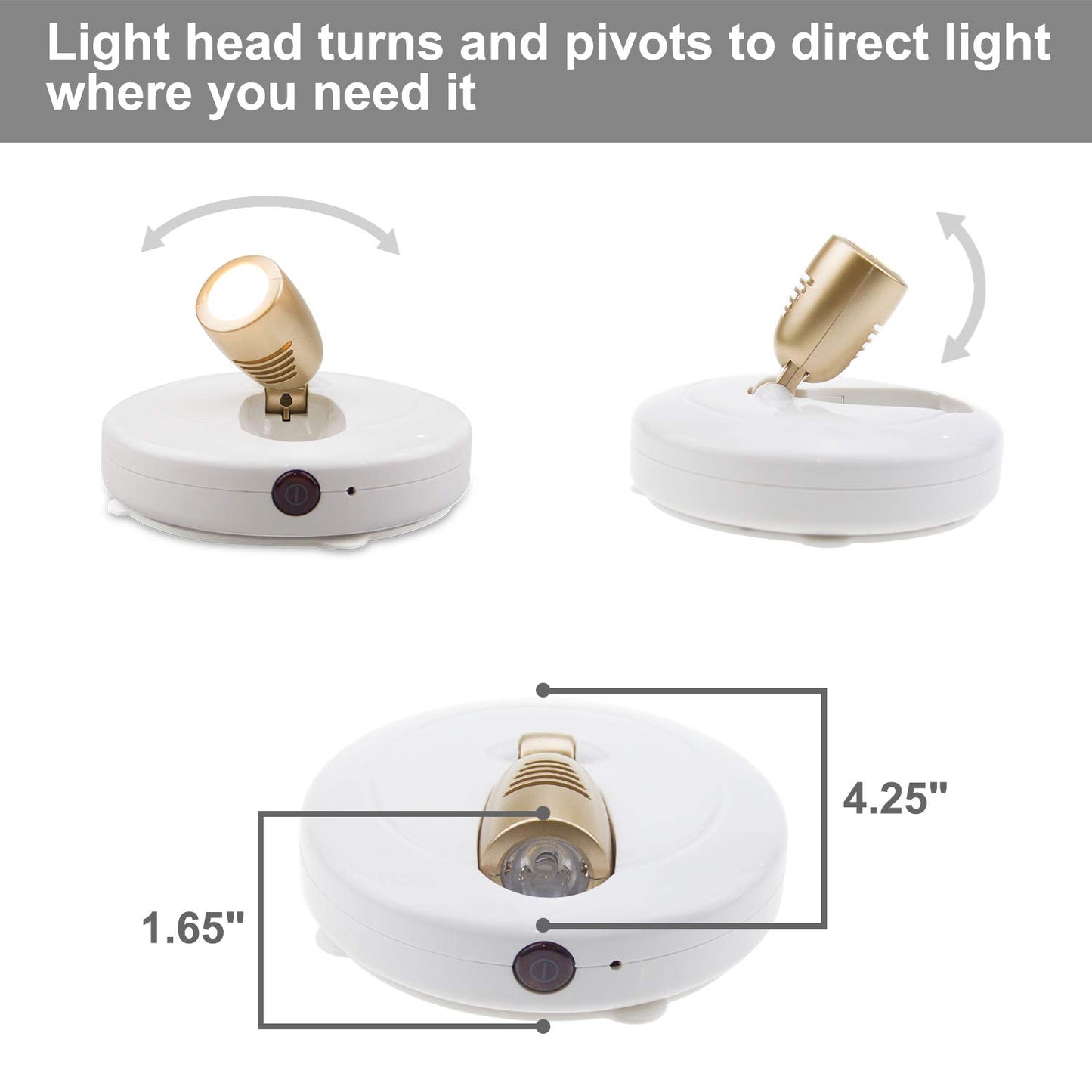 BIGLIGHT Spotlight Battery Operated, LED Puck Light, Dimmable Uplight with Remote, Stick on Accent Light for Painting Picture Wall Artwork Photo
