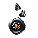 Bluripp Clip-on Open Earbuds, Multi-Functional Touch Screen Display, 13mm Speakers with Dynamic Sound, 4Hr Single Play and 20Hr with Case, TF Card…