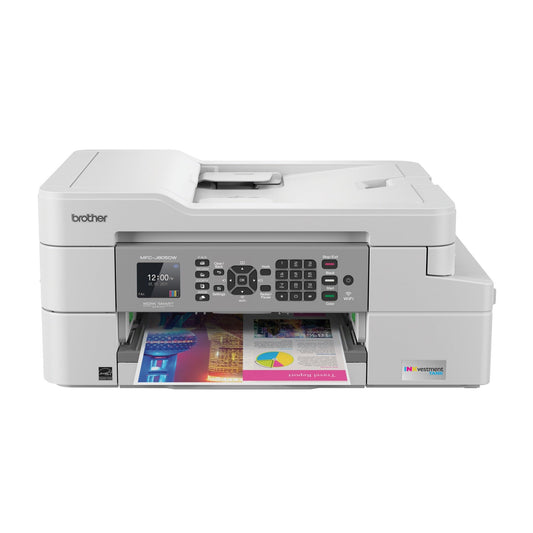 Brother MFC-J805DW INKvestmentTank Color Inkjet All-in-One Printer with Mobile Device and Duplex Printing with Up to 1-Year of Ink in-Box, White, One