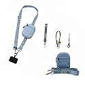 Ceasyde Clip and Go Strap for Phone with Wallet - Adjustable and Detachable Phone Lanyard Crossbody, Wrist Wallet for Home Travel (Blue)
