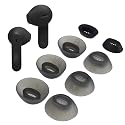 XMTYAN Replacement Ear Tips Compatible with JBL Tune Flex 2, Soft Silicone Eartips with Portable Storage Box (4, Black, XS/S/M/L)