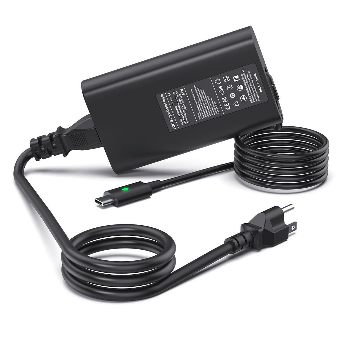 65W/watt Dell USB-C Laptop Charger Slim Power Adapter, for Dell Latitude 5289 5420 5289 5590 7420 7390 7490, Dell XPS 13 9360 9365 9370 9333 9380