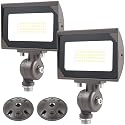30W Outdoor LED Flood Light With 1/2" Knuckle Mount (Plate Included), 5000K Daylight 3600LM 120V, UL Waterproof LED Security FLood Lighting for Wall