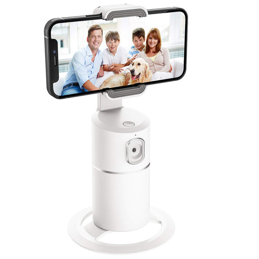 Auto Tracking Phone Holder,360° Rotation Face Body Track Mount,Tracking Tripod for Vlog Shooting Live Streaming,Build-in Battery,No APP