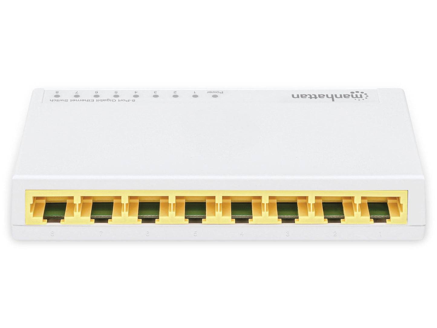 Manhattan 8-Port Gigabit Ethernet Switch, Unmanaged, Fanless, Black