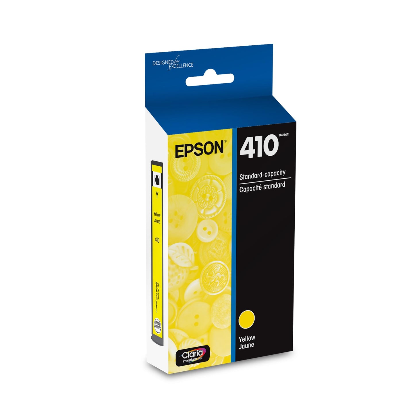 EPSON 410 Claria Premium Ink Standard Capacity Yellow Cartridge (T410420-S) Works with Expression XP-530, 630, 640, 7100, 830