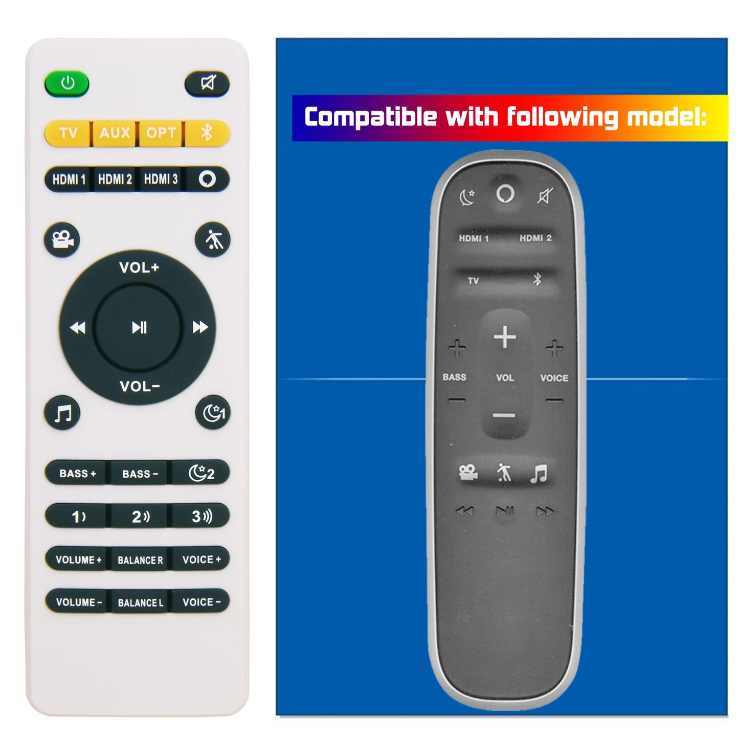 GENGQIANSI New Remote Control Fit for Polk React & Command Sound Bars