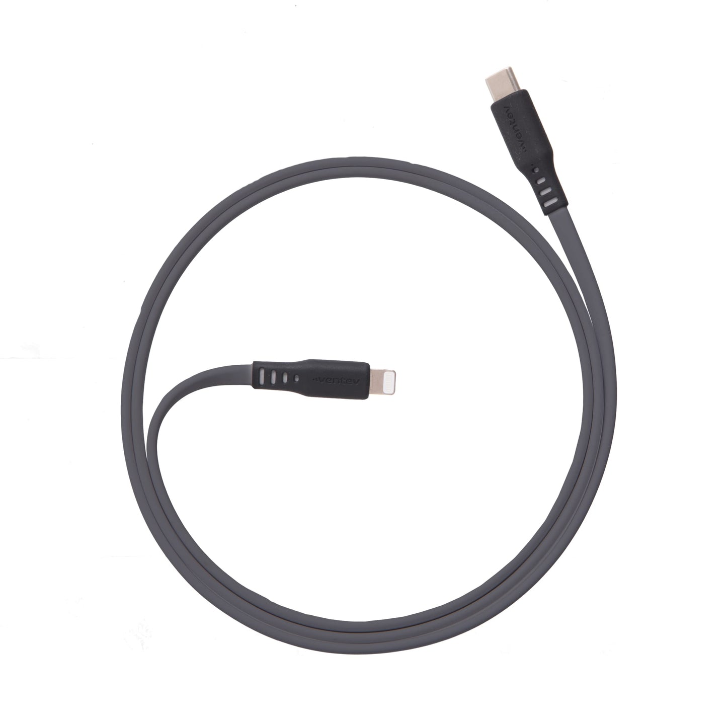 Ventev Flat USB C to Apple Lightning High Speed Tangle-Free 3 Foot Cable