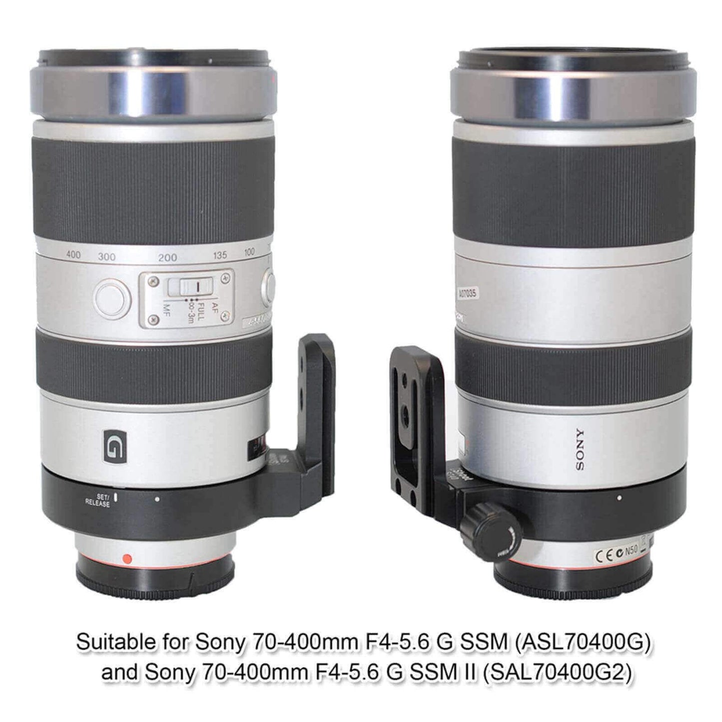 Tripod Mount Ring, Metal Lens Collar Support for Sony 70-400mm f/4-5.6 G SSM SAL70400G and Sony 70-400mm f/4-5.6 G SSM II SAL70400G2, Built-in