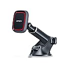 APPS2Car Magnetic Phone Mount for Car, Dashboard & Windshield Suction Cup Holder with Telescopic Arm, Requires Metal Plate for Proper Use, Fit