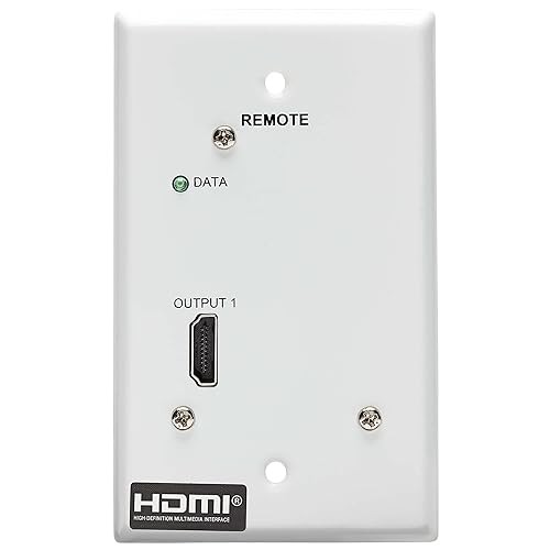 Tripp Lite HDMI Over Ethernet Cat6 Receiver, 1-Port Wall Plate - Up to 230 feet or 70.1 Meters - 4K 60Hz Video, HDR, 4:4:4, PoC, HDCP 2.2, TAA