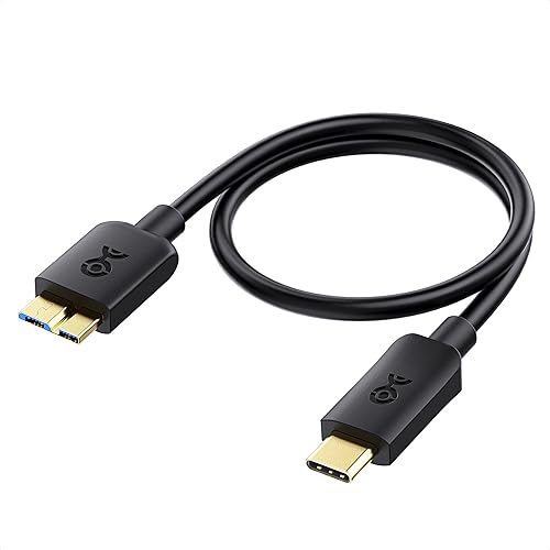 Cable Matters 10Gbps Short USB C to Micro USB 3.0 Cable - 1ft, USBC Hard Drive Cable, Micro B to USBC Cord, Compatible with Seagate, LaCie, Toshiba