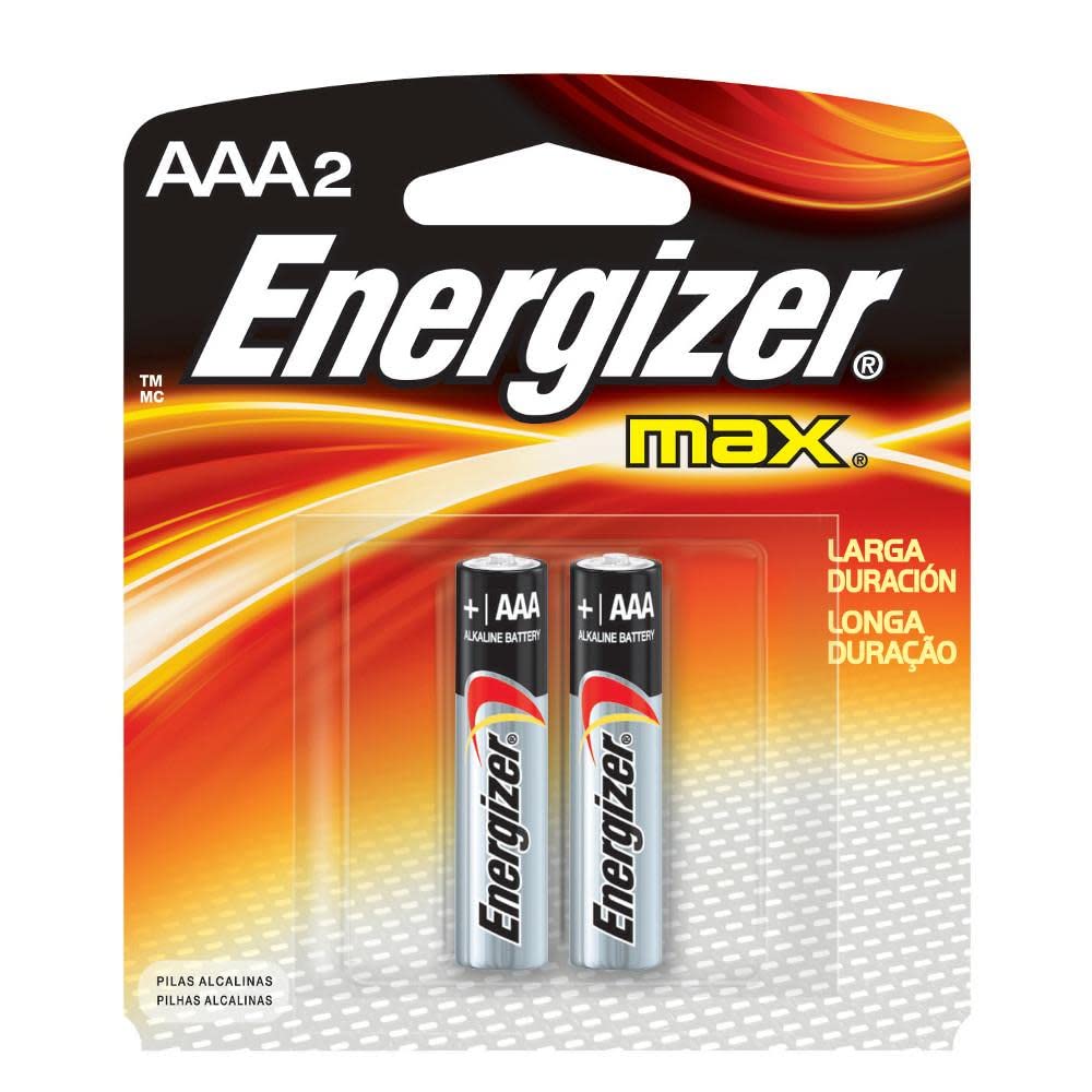 Energizer MAX Alkaline Batteries AAA 2 Each