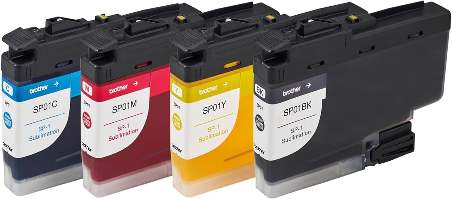 Brother Genuine Sublimation Ink Cartridge Set Black, Cyan, Magenta, Yellow Inks for Vibrant Prints - Reliable Sublimation Printing Supplies - Standard