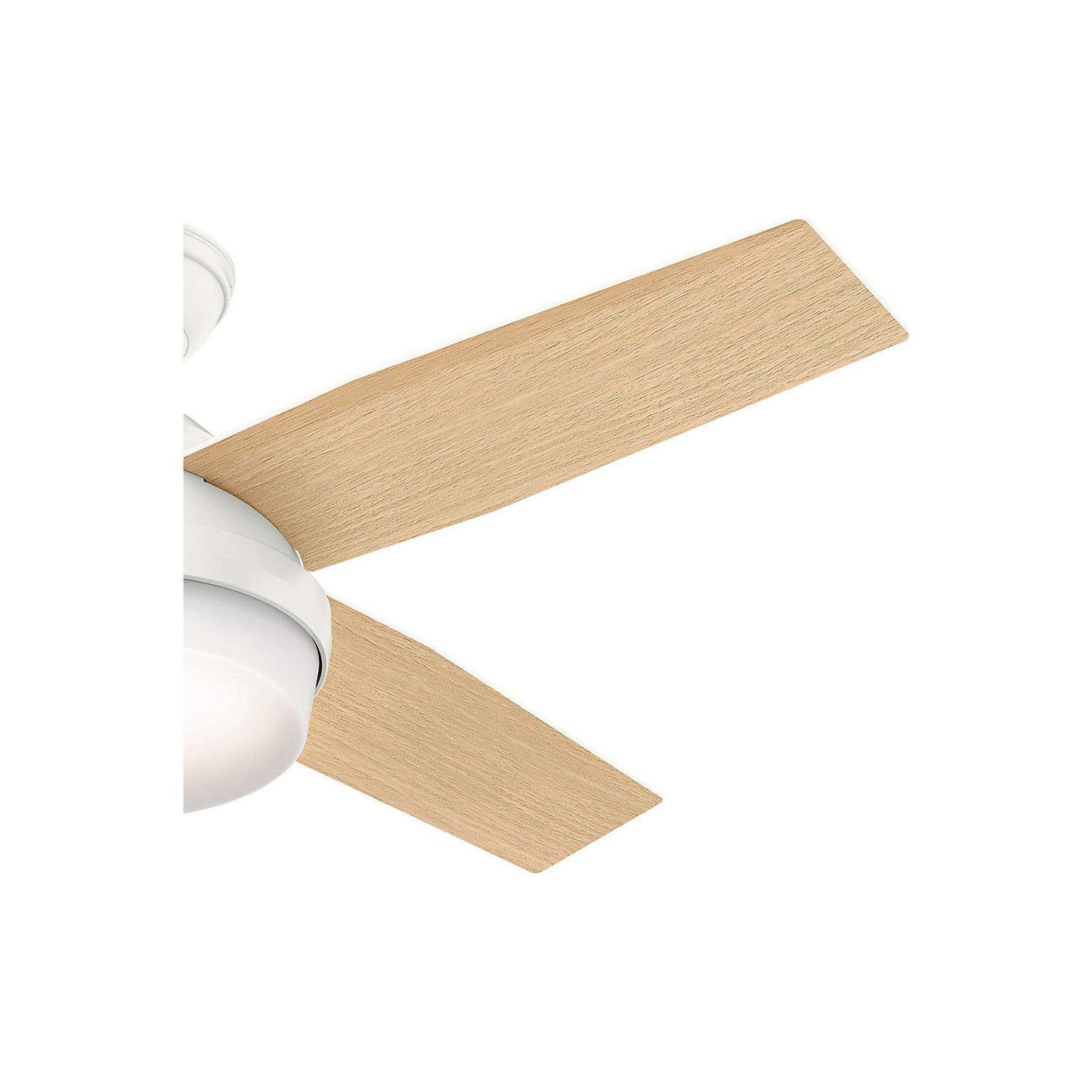 Hunter Fan 52 inch Fresh White Finish Dimpsay Low Profile with Light Kit (Renewed)