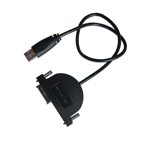 Y-NX USB3.0 SATA Optical Disc Drive Cable, 6+7Pin Slimline SATA to USB3.0 Cable for Laptop CD/DVD-RW/Blu-ray Drive
