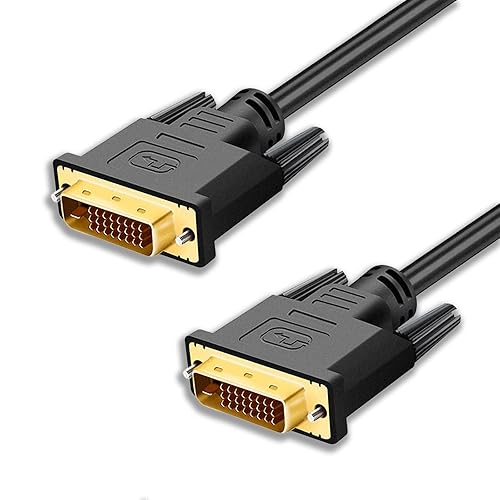 Cyberguys! Dual Link DVI Cable, 24+1/24+5 Gold-Plated Connectors w/Screw Lock - Supports 2560x1600@60Hz 1080P@120Hz, Bi-Directional DVI-D Cable