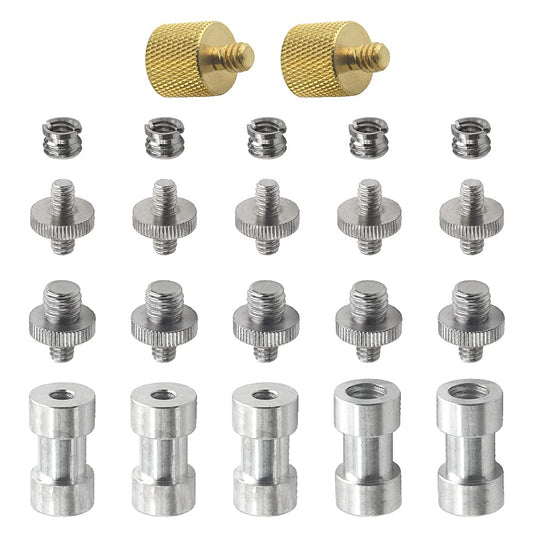 XINMEIWEN Camera Mount Screw Adapter 22Pack 1/4 Inch and 3/8 Inch Camera Screws Tripod Threaded Screws Adapter Camera Screw Mount Set for Camera