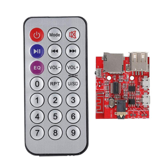Lazmin Audio Receiver Module,Bluetooth 4.1 MP3 Decoder Board USB Stereo Car Digital Power Amplifier Board Module with Remote Control