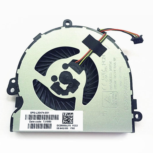 Fleshy Leaf New CPU Cooling Fan Replacement for HP 15-DA 15-DB 15-DR 15-DX 15Q-DX 15T-DS 250 G7 255 G7 256 G7 TPN-C129 TPN-C130 L20474-001