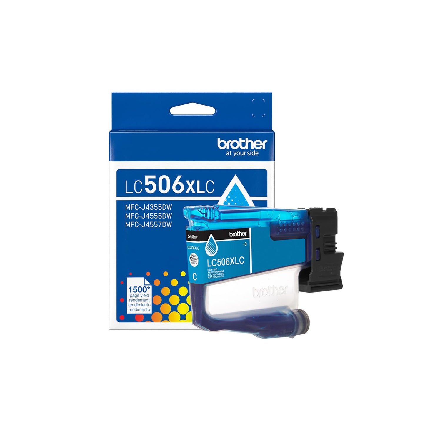 Brother Genuine LC506XLC High Yield Cyan Ink Cartridge (for use INKvestment 4355, 4555, and 4557 Printers)