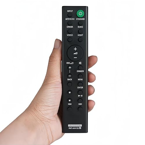 Replacement Remote Control RMT-AH412U Compatible for Sony 5.1ch Home Cinema Soundbar HT-S20R SS-S20R SA-WS20R SS-SS20R SS-SS700RF