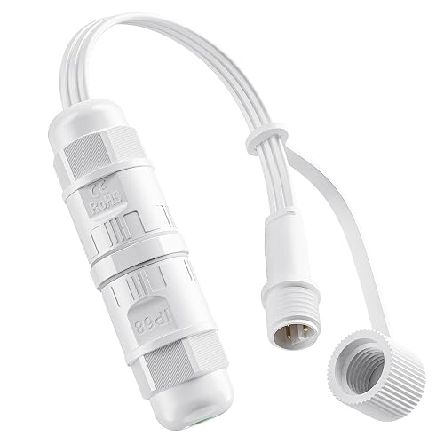 CybeRoad Splice Connector Output for Govee Cuttable Outdoor Lights - Compatible with Govee H706A, H706B, H706C, H703A, H703B, Waterproof Extension