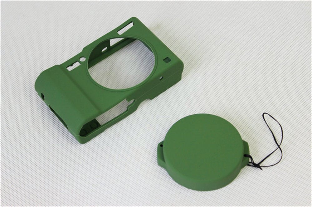 BolinUS Fullbody Ultra-Thin Lightweight Rubber Soft Silicone Case Bag Cover for Panasonic Lumix LX10 DMC-LX10 -Green