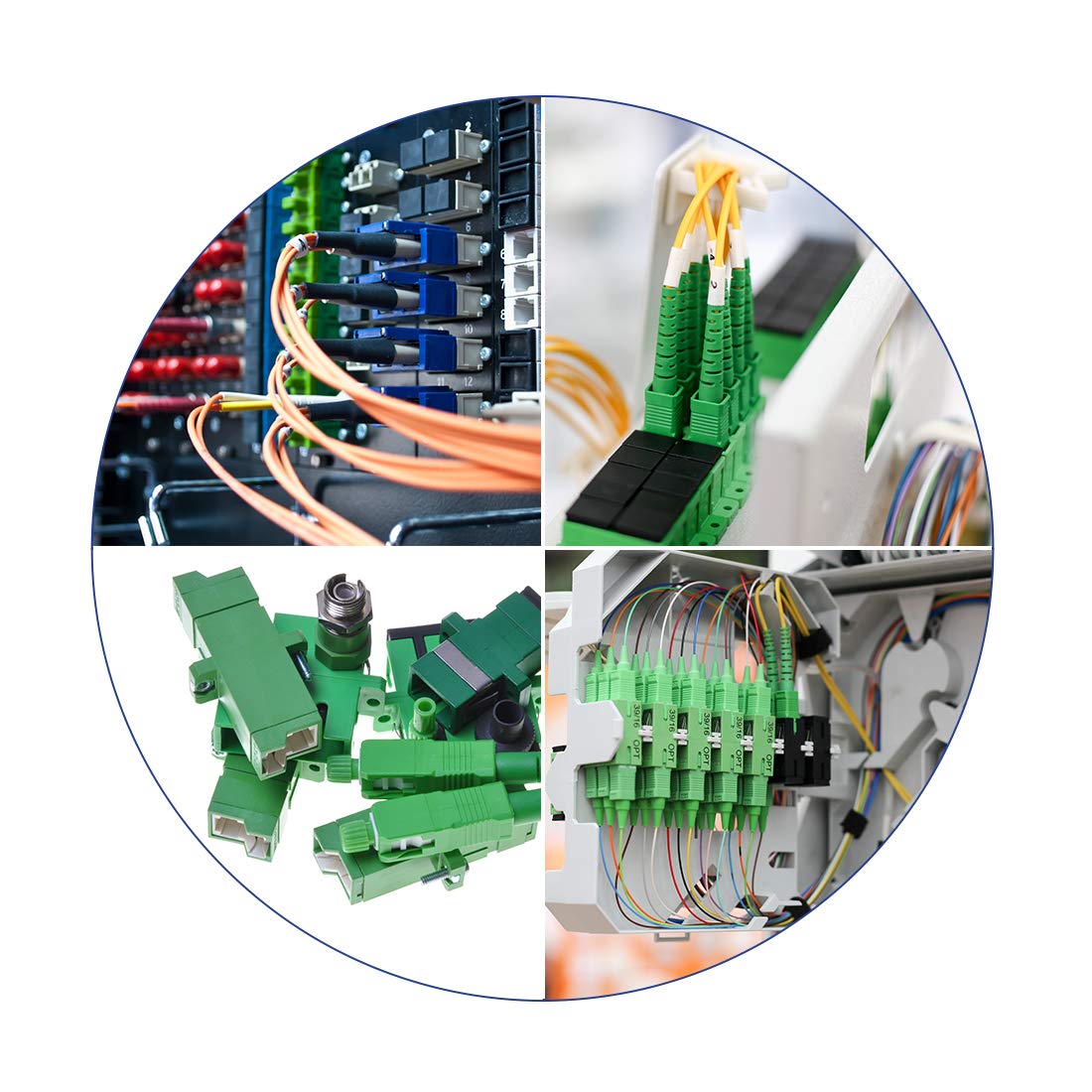 uxcell FTTH SC Singlemode Fiber Optical Flange Connector Bare Fiber Optic