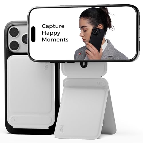 MOFT Phone Tripod Stand Selfie Stick for iPhone, Multi-Angles iPhone Stand, Lightweight & Portable Phone Holder, Strong Magnets, MOVAS Vegan Leather
