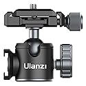 ULANZI U-80L Metal Ball Head Camera Mount Arca Swiss 360 Rotating with Quick Release Plate & Cold Shoe, 22lbs/10kg Load for 1/4" Tripod, Monopod, DSLR