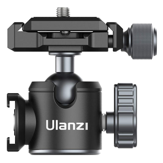 ULANZI U-80L Metal Ball Head Camera Mount Arca Swiss 360 Rotating with Quick Release Plate & Cold Shoe, 22lbs/10kg Load for 1/4" Tripod, Monopod, DSLR