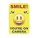 Smile You're on Camera Video Surveillance Security Sign 9" x 12" PVC Warning Signs for Property Home Security Signs for House, Home Business, Camera